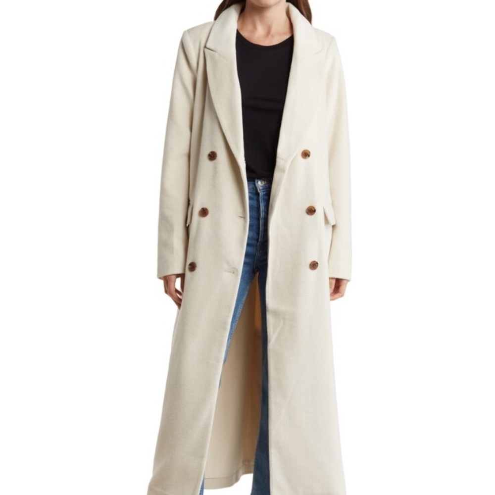 Abroud Double-Breasted Long Coat